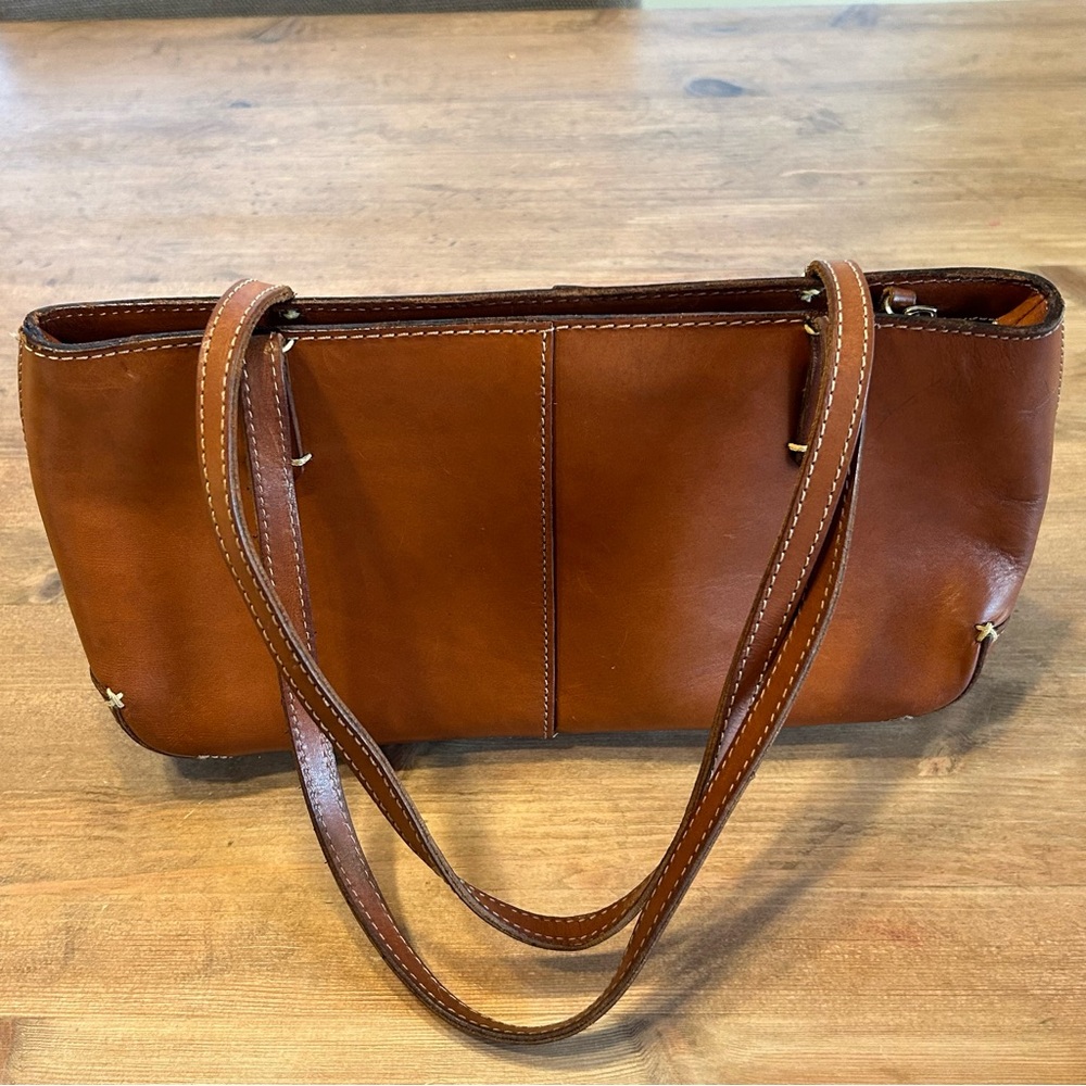 Ann Taylor Tan Leather Shoulder Bag